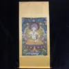 Estatua de Buda Shakyamuni Tíbet Thangka Tara Blanca Pintura en Lienzo Tíbet Tara Verde Bordado Pintura Central Avalokiteshvara de Cuatro Brazos