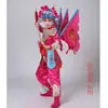 Mulan Ópera Infantil Dao Ma Dan Traje de Baile Gui Ying Hang Shuai Ópera de Pekín Canto y Rap Pintura Facial Traje de Desempeño Femenino