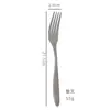 Juego de Cubiertos de Acero Inoxidable para Bistec, Tenedor, Cuchara, Cuchillo de Estilo Europeo Mate, Tenedor, Cuchara, Cuchara de Postre, Tenedor de Fruta, Juego de Vajilla Occidental para Hotel