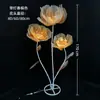 Flores Artificiais Feitas à Mão, Flores Falsas Vermelhas, Adereços de Decoração para Corredor de Casamento, Belas Decorações de Exibição, Flores de Tela de Arame, Arranjos Florais Prontos