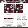 Papel de Parede Simples Caveira Rosa Vermelho e Branco para Sala de Estar e Quarto Parede de Fundo Decoração de Casa Adesivos de Parede