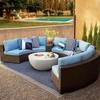 Combinación de sofá redondo de ratán para exteriores, jardín, patio, semicírculo, silla de ratán, sofá para exteriores, hotel, sofá curvo para sala de estar