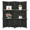 Biombo Plegable Tejido Bambú Tejido Hecho a Mano Divisor de Sala de Estar Biombo Plegable de Entrada Interior Estilo Antiguo Pantalla Móvil Libremente No