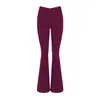 Pantalones de Fitness Transfronterizos Estilo Europeo y Americano para Mujer, Deportivos de Yoga de Cintura Alta Elásticos de Secado Rápido Pierna Ancha Adelgazantes Acampanados