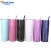 Nueva Taza de Agua de Acero Inoxidable 304 con Revestimiento de Transferencia Térmica, Taza Cambiante de Color Pintura Arcoíris, 20 oz, Vaso Recto con Popote