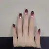 [Nude] Unhas Postiças Cat-Eye Color Nude para Ponta dos Dedos, Nova Manicure, Design de Luxo Acessível, Clareamento (Sem Caixa)