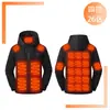Moletom com Aquecimento Inteligente Transfronteiriço para Esportes ao Ar Livre, Aquecimento Elétrico, Alimentação de Interface Dupla, Jaqueta Masculina com Capuz Quente