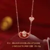Collar Original de Plata Pura S925 "Hazte Rico al Instante", Pulsera y Pendientes de Estilo Chino para el Año de Nacimiento, Joyería de Año Nuevo al por Mayor