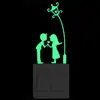 Pegatinas Luminosas para Interruptores Dibujos Animados Creativos Pegatinas de Pared Luminosas Hada Estrella Gato Hogar Habitación Infantil Pegatinas Decorativas Autoadhesivas