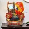 Fonte de Água de Mesa Sala de Estar Moinho de Vento Ornamento de Escritório Paisagem Cenário Ornamento Presente de Inauguração Casa Nova