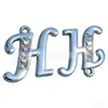 Nuevo Llavero de Metal con Incrustaciones de Diamantes de 26 Letras, Colgante para Bolso, Colgante Sencillo para Collar, Accesorios DIY, Venta al por Mayor