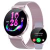 Relógio inteligente KM88 ultrafino para mulheres, monitoramento de frequência cardíaca amol de 1,32 polegadas, pulseira Bluetooth de aço inoxidável