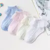 Calcetines de encaje finos de verano para niños, calcetines de malla transpirable tipo princesa para niñas pequeñas