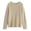 Nuevo estilo, corte relajado, transfronterizo, tejido de siete agujas, suéter de cuello redondo para mujer, top de punto, listo para usar, suave y amigable con la piel, corte holgado y cómodo para el invierno