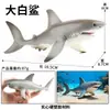 Modelo de Vida Marina Simulada Tiburón Blanco Megalodón Tiburón Abuelo Tiburón Tigre Ballena Azul Tiburón Ballena Juguete Ornaments para Niños