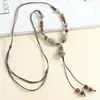 El Collar Cerámico Más Vendido de Xiaohongshu, Joyería de Nuevo Estilo Chino, Colgante Largo Antiguo de Mariposa, Accesorios de Estilo Étnico para Niñas