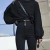 Pantalones Skinny Negros Elásticos Rasgados de Tiro Alto para Mujer de Primavera, Pantalones Lápiz Ajustados Desgastados, Pantalones Largos Adelgazantes