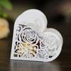 Caja de dulces hueca con rosa de láser para el Día de San Valentín caja de chocolates en forma de corazón para ceremonia de boda Caja de Amor con cinta Wholesale