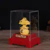 Artesanía de Resina Regalos al por Mayor Arena de Terciopelo Dorado Fortuna Adornos de Escritorio Regalo para Conferencia de Seguros Hecho a Medida Lámina de Oro