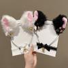 Orelhas de gato anime bidimensionais Bell headband bonito gato hairpin cocar personalidade maid bow headband fêmea