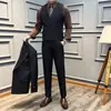 Chaleco de Traje de Doble Botonadura para Hombre, Chaleco de Color Sólido Ajustado para Negocios Casual, Chaleco de Traje de Doble Botonadura para Hombre