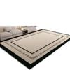 Alfombra de sala de estar de lujo ligero, simple, para sofá, mesa de centro, tapete para el piso, manta para el hogar, dormitorio, junto a la cama, de terciopelo cristal, absorbente, antideslizante