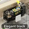 Estante de almacenamiento para cocina esponja Paño de limpieza blanco Estante de almacenamiento de detergente Estante para manteles Estante de drenaje para fregadero Acero inoxidable