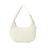 Em estoque Bolsa de Nylon Grande Capacidade Bolsa de Axila Feminina Tendência Puffer Versátil Uma Alça Elegante Cor Sólida Bolsa de Mão de Algodão e Seda para Mulheres