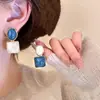 Aguja de plata 925, diseño de nicho, aretes de puesto de mercado nocturno, fuente mayorista, aretes de moda estilo coreano, aretes populares