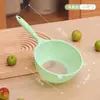 Gadget para lavar arroz, tazón de lavado de verduras con forma de oso para cocina, colador para lavar arroz, herramienta doméstica para lavar arroz con mango, canasta para lavar frutas y verduras y escurrir