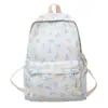 Nova Mochila com Elemento de Laço, Grande Capacidade, Mochila Escolar Casual e Simples para Alunos do Ensino Fundamental II e Médio, Mochila Leve e Texturizada