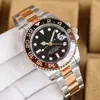 2026 Comércio Exterior Relógio de Luxo Banhado a Ouro Moda Pulseira de Aço Gmt Relógio Mecânico Marca Masculina Relógio de Pulso Atacado