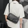 Nueva Bolsa de Cuero Suave para Hombre Bolso de Hombro Bolso de Cuero para Hombre Bolso Cruzado Coreano Versátil Casual Bolso Pequeño tipo Satchel Bolso de Moda