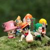 Grupo de Sombreros de Paja Pirata Luffy Qiao Ba Micro Paisaje Adornos Suculentos Adornos de Jardín Micro Paisaje Jardinería en Maceta Adornos