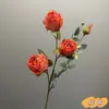 Borde de coca retro flor artificial rosa borde seco pintura al óleo de montaña nevada rosa decoración del hogar boda flor artificial al por mayor