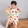 Pijama Nuevo para Niños Verano Manga Corta Delgado Dibujos Animados 2026 Estilo Más Vendido para Niños Mayores Conjunto Casual para Estar en Casa