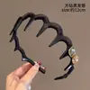 Faixa de Cabelo Ondulada de Cano Alto para Mulheres 2026 Novo Modelo Presilha de Cabelo Dentada Antiderrapante para Uso Diário Faixa de Cabelo Headband Acessório de Cabelo