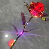 Cor Folha de Ouro Flor Buquê de Rosas Douradas Móveis Decoração de Sala de Estar Dia dos Namorados Flor de Cristal Presente Adereços para Fotos