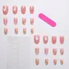 Nuvens Fofas Coradas, Corações e Estrelas, Doce Feminino Clareador e Versátil Peças de Esmalte Removíveis 24 Peças