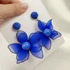 Acessórios Yong Ge Estilo Fresco Europeu e Americano Brincos de Flor Estilo Férias Versátil Artesanal Gaze Flores Tridimensionais para Orelha