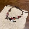 Nafu ~ Pulsera de Cerámica Retro China Nueva con Cuentas Estilo Étnico Femenino Marea Nacional Danza del León Cuerda de Mano para Pareja Cuerda de Mano