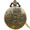 Reloj de Bolsillo Vintage de Aleación para Estudiantes para Hombre y Mujer Estilo Chino Shanghai Bund Clásico Tapa Abatible Grande Cuarzo Reloj de Bolsillo Venta al por Mayor