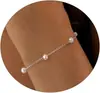 Pulseira de Pérolas Pequenas Transfronteiriça Nova Europeia e Americana 2024 Corrente de Ouro 14K Pulseira Joia Simples Fofa para Presente para Mulheres