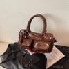 Bolsa de Bowling de Mano Vintage para Mujer 2026 Nueva Tendencia Bolso Almohada Coreano Multibolsillos Bolso Tote de Hombro Único Cruzado