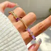 Set de 3 anillos Maillard, set de anillos elásticos acrílicos de estrella bohemia, accesorios de mano de alta gama en capas