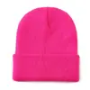 Gorro de Punto de Otoño e Invierno para Niños Estilo Europeo y Americano Color Sólido Versátil para Exteriores Unisex Gorro de Punto para Bebé Gorro de Lana Tejida Venta al por Mayor