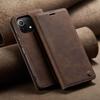 Funda para teléfono móvil Xiaomi 11Lite, funda de cuero con tapa abatible para Xiaomi 12, funda para tarjeta, color rojo arroz Note12