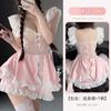Traje de sirvienta de ensueño nocturno, ropa interior sexy, linda sirvienta tentadora, porque sexy, pecho pequeño, cama, pijamas de pasión 1503
