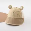 Chapéu de Bebê Primavera e Verão Malha Fina Respirável Aba Larga Boné com Viseira Infantil e Pequeno Desenho Animado Fofo Chapéu de Sol para Uso Externo