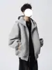 Sudadera con capucha y cremallera estilo americano para hombre, sudadera con capucha de otoño para hombre, ropa nueva de marca moderna de peso pesado para adolescentes